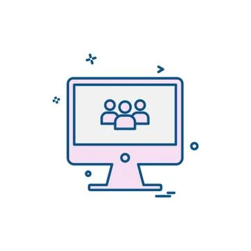 Computer icon design vector イラスト素材