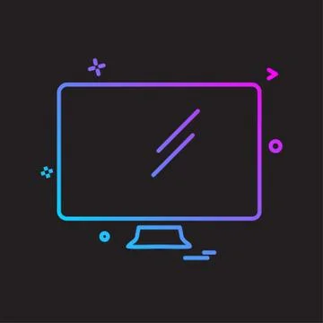 Computer icon design vector Ilustración de archivo