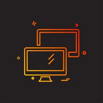 Computer icon design vector 스톡 일러스트