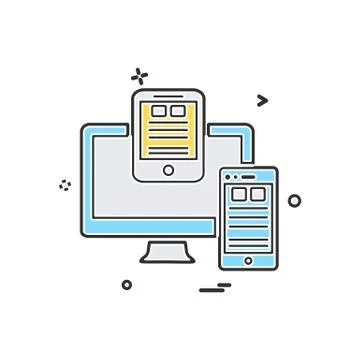Computer icon design vector Ilustración de archivo