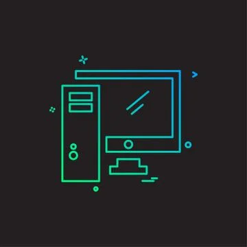 Computer icon design vector Stock Illustration