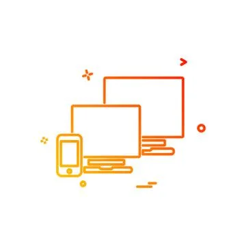 Computer icon design vector Illustrazione stock