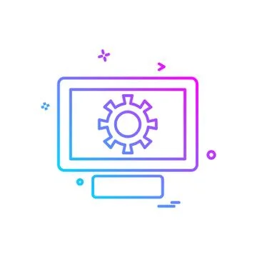 Computer icon design vector Ilustración de archivo