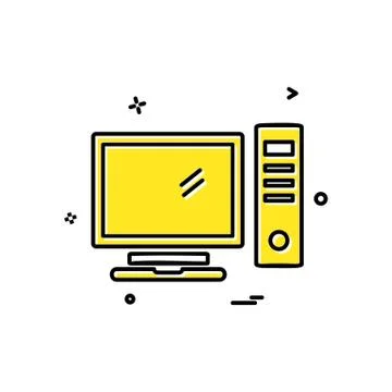 Computer icon design vector Ilustración de archivo