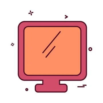 Computer icon design vector 스톡 일러스트