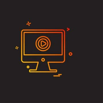 Computer icon design vector 스톡 일러스트