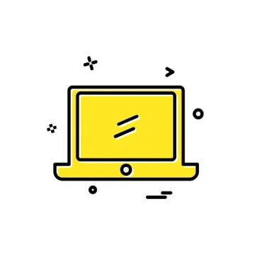 Computer icon design vector Ilustración de archivo
