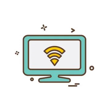 Computer icon design vector Stock Illustration