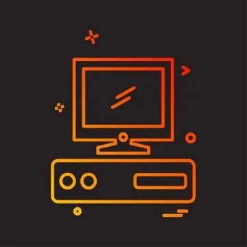 Computer icon design vector Illustrazione stock