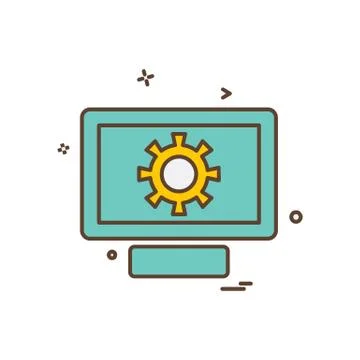 Computer icon design vector Stock Illustration
