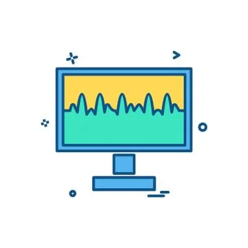 Computer icon design vector Ilustración de archivo