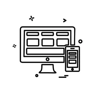 Computer icon design vector 스톡 일러스트