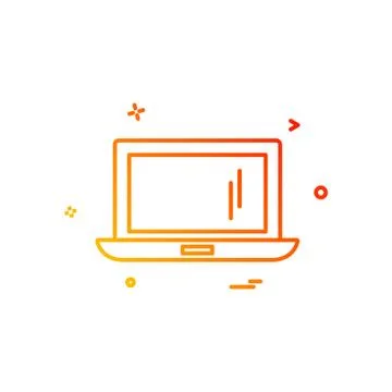 Computer icon design vector 스톡 일러스트