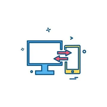 Computer icon design vector 스톡 일러스트