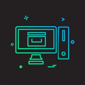 Computer icon design vector Illustrazione stock