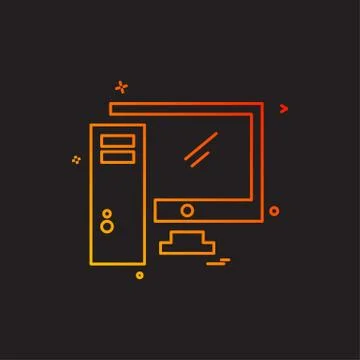 Computer icon design vector Ilustración de archivo