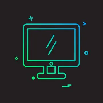 Computer icon design vector 스톡 일러스트