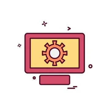 Computer icon design vector Illustrazione stock