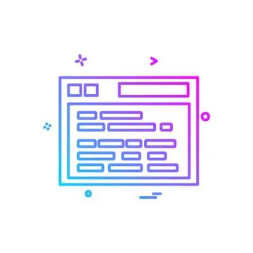 Computer icon design vector Illustrazione stock