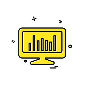 Computer icon design vector 스톡 일러스트