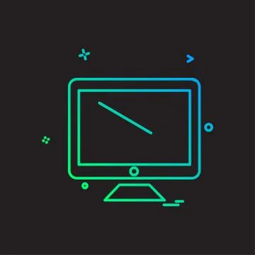Computer icon design vector 스톡 일러스트