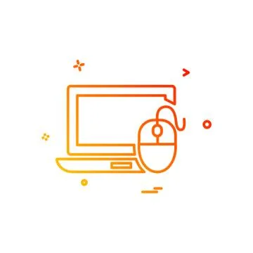 Computer icon design vector 스톡 일러스트