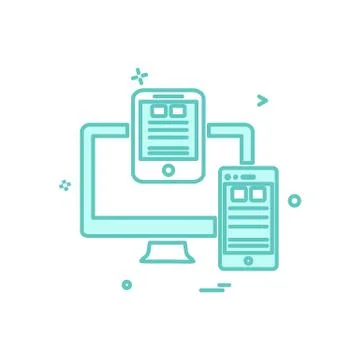 Computer icon design vector 스톡 일러스트