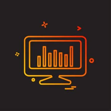 Computer icon design vector 스톡 일러스트