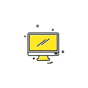 Computer icon design vector 스톡 일러스트