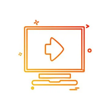 Computer icon design vector Stock Illustration
