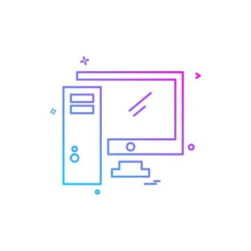 Computer icon design vector Illustrazione stock