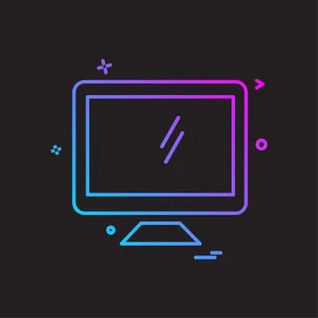 Computer icon design vector イラスト素材