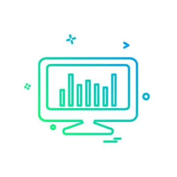 Computer icon design vector 스톡 일러스트