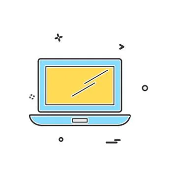 Computer icon design vector Illustrazione stock