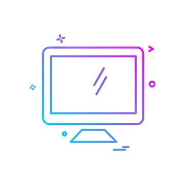 Computer icon design vector 스톡 일러스트