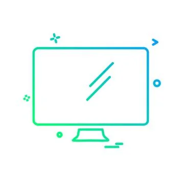 Computer icon design vector Ilustración de archivo