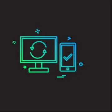 Computer icon design vector Illustrazione stock