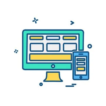 Computer icon design vector Illustrazione stock