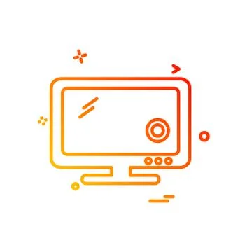 Computer icon design vector Ilustración de archivo