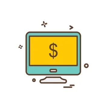 Computer icon design vector 스톡 일러스트