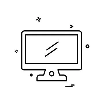 Computer icon design vector 스톡 일러스트