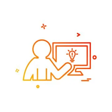 Computer icon design vector Illustrazione stock