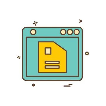 Computer icon design vector 스톡 일러스트
