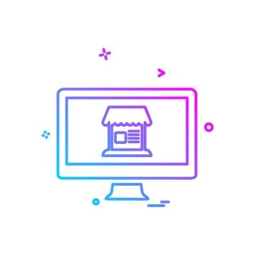 Computer icon design vector Illustrazione stock