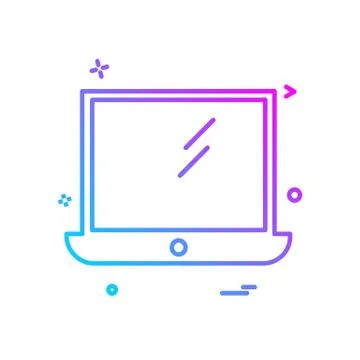 Computer icon design vector イラスト素材