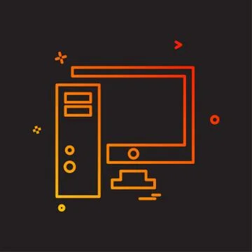 Computer icon design vector 스톡 일러스트