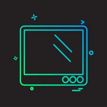 Computer icon design vector 스톡 일러스트