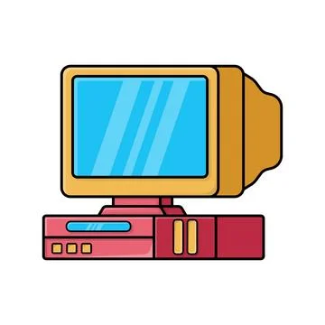 Computer icon. Device gadget technology and electronic theme. Isolated desi.. Stock Illustration
