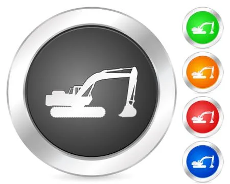 Computer icon excavator Ilustración de archivo