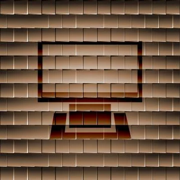 Computer icon Flat with abstract background 스톡 일러스트